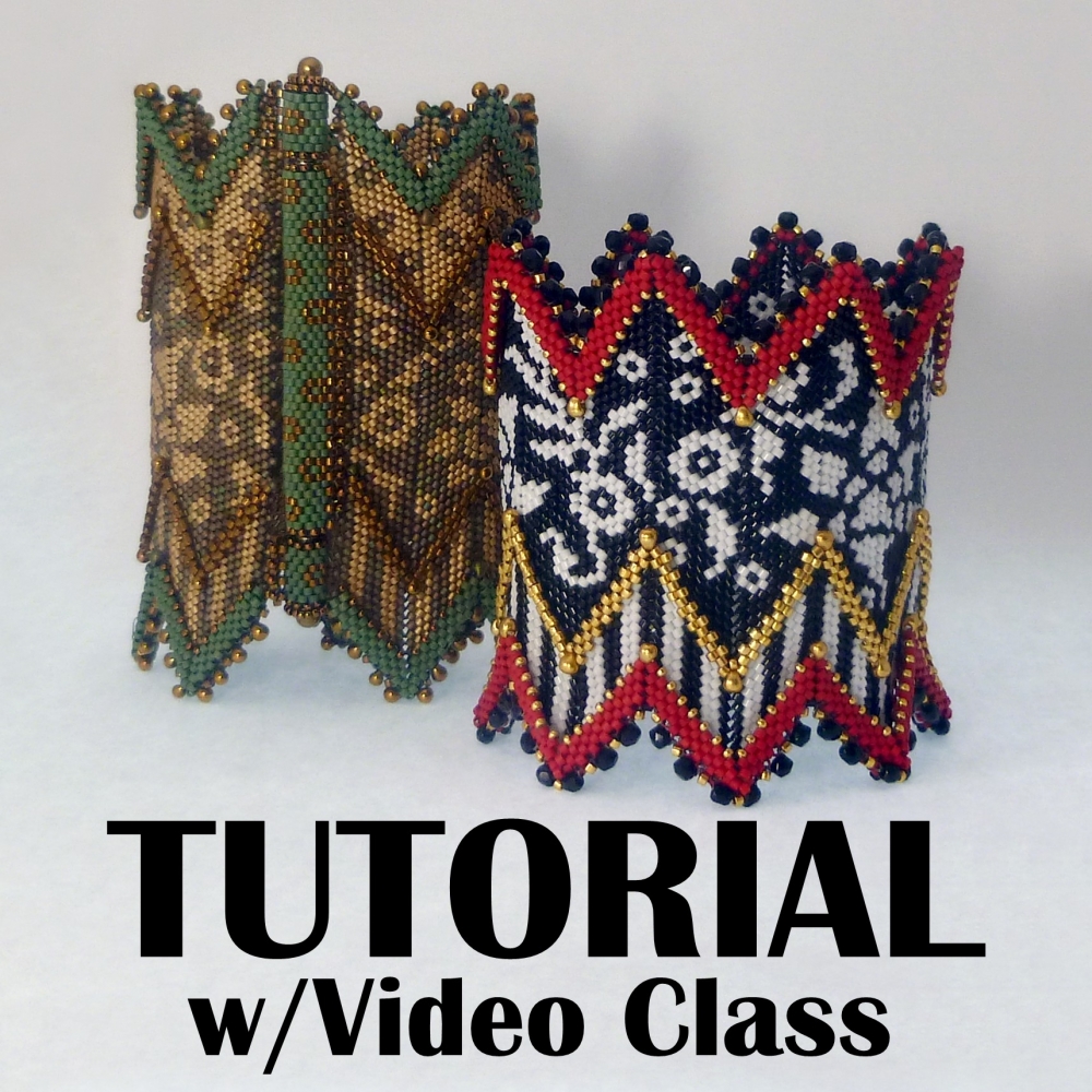TUTORIAL Jacobean Floral Rick Rack Bracelet & Hinge Clasp with VIDEO ...